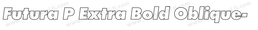 Futura P Extra Bold Oblique字体转换
